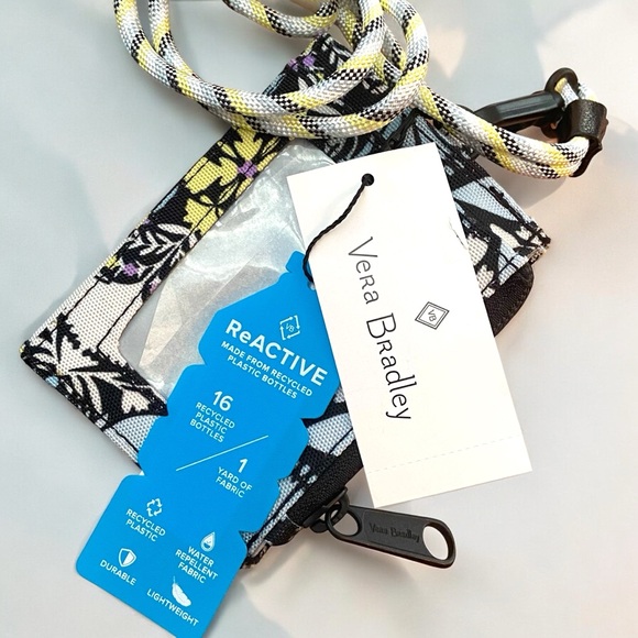 Vera Bradley Reactive RFID Lanyard Card Case Plaza Medallion Print - Picture 4 of 5